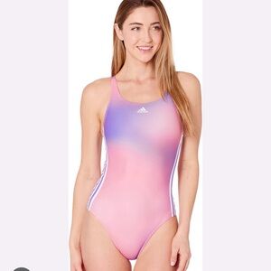 Adidas Melbourne 3 stripe One Piece swimsuit Size (6), (10) NEW